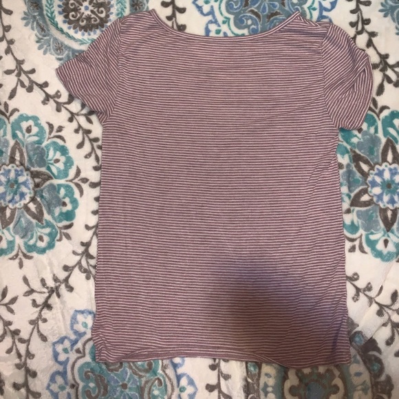 Purple & White Striped Shirt w/ Buttons! - Picture 2 of 2